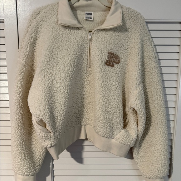 PINK Victoria's Secret Cream Textured Pullover - Picture 1 of 4